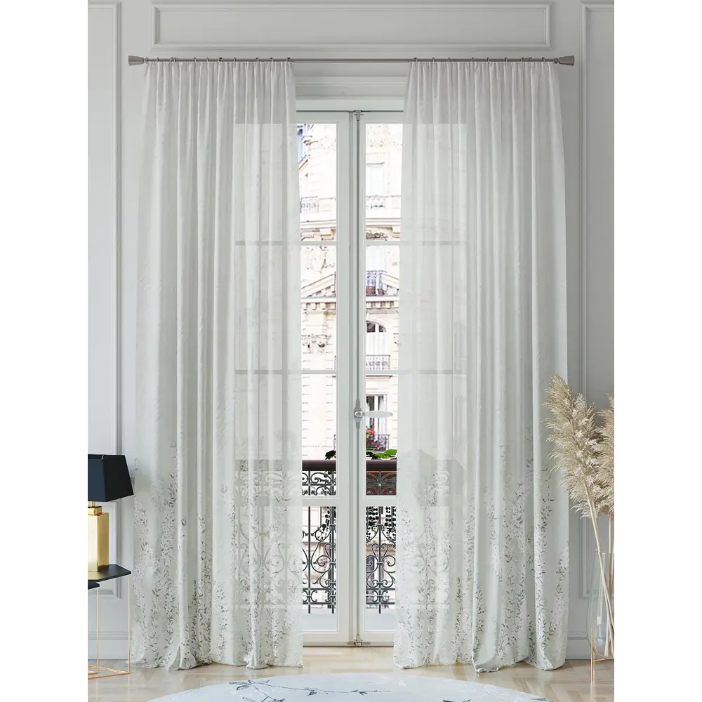 Фото 2 Тюль на шторной ленте At Home Рауфен 150x260 см цвет белый Фото 2 Тюль на шторной ленте At Home Рауфен 150x260 см цвет белый