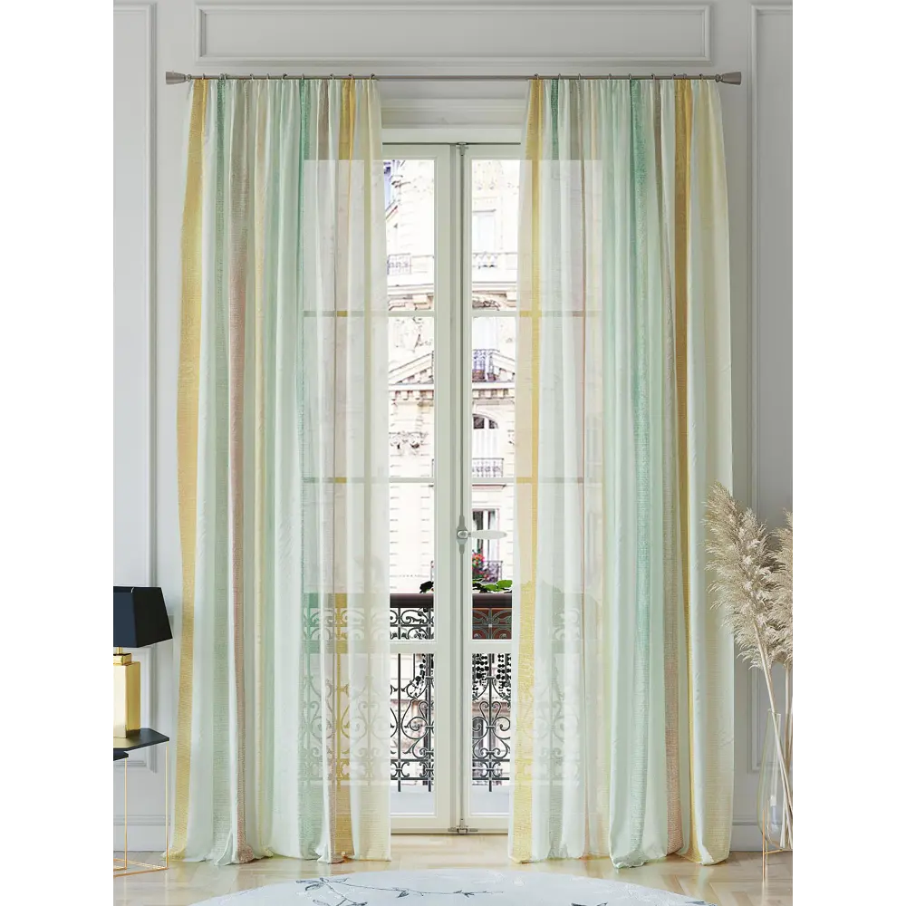 Фото 2 Тюль на шторной ленте At Home Нолфирс 150x260 см цвет зеленый Фото 2 Тюль на шторной ленте At Home Нолфирс 150x260 см цвет зеленый