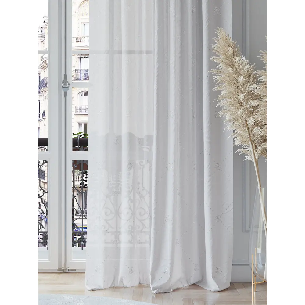 Фото 3 Тюль на шторной ленте At Home Мирикрол 150x260 см цвет белый Фото 3 Тюль на шторной ленте At Home Мирикрол 150x260 см цвет белый