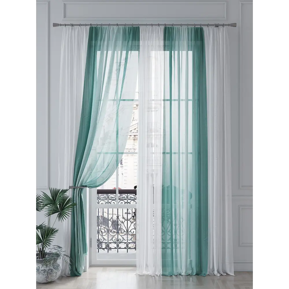 Фото 4 Тюль на шторной ленте At Home Рокмиронс 150x260 см цвет белый Фото 4 Тюль на шторной ленте At Home Рокмиронс 150x260 см цвет белый