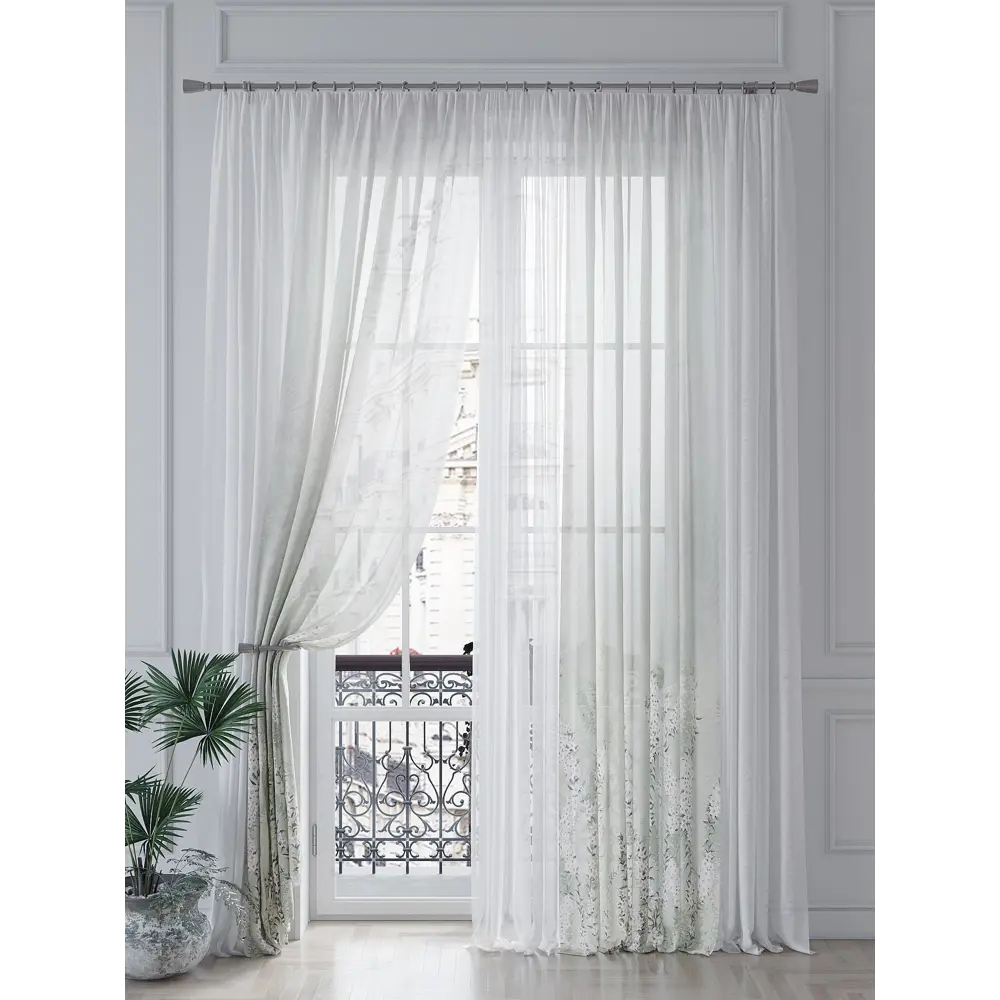 Фото 4 Тюль на шторной ленте At Home Рауфен 150x260 см цвет белый Фото 4 Тюль на шторной ленте At Home Рауфен 150x260 см цвет белый
