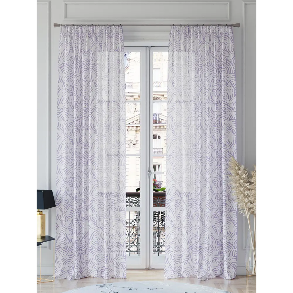 Фото 2 Тюль на шторной ленте At Home Рикоринс 150x260 см цвет белый Фото 2 Тюль на шторной ленте At Home Рикоринс 150x260 см цвет белый