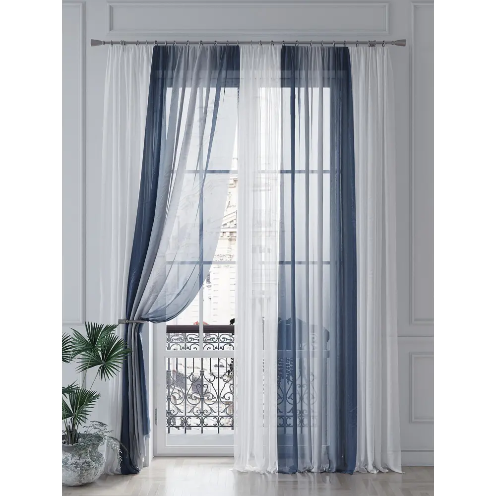 Фото 4 Тюль на шторной ленте At Home Коримонс 150x260 см цвет белый Фото 4 Тюль на шторной ленте At Home Коримонс 150x260 см цвет белый