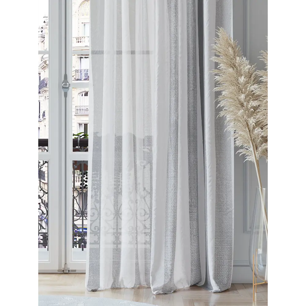 Фото 3 Тюль на шторной ленте At Home Фарлирс 150x260 см цвет белый Фото 3 Тюль на шторной ленте At Home Фарлирс 150x260 см цвет белый