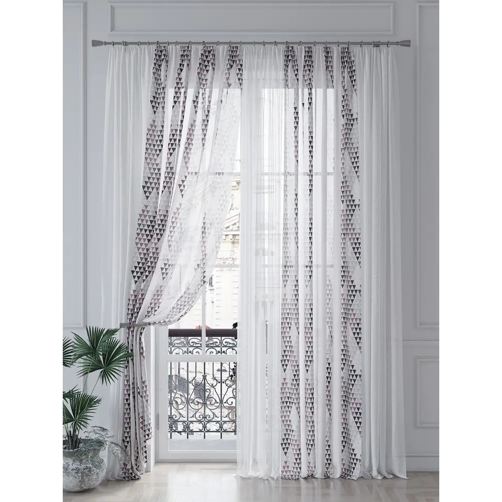 Фото 4 Тюль на шторной ленте At Home Риноркирс 150x260 см цвет белый Фото 4 Тюль на шторной ленте At Home Риноркирс 150x260 см цвет белый