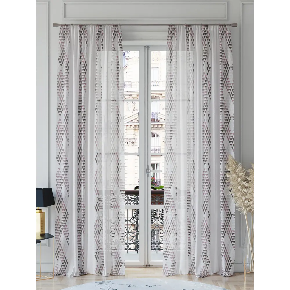 Фото 2 Тюль на шторной ленте At Home Риноркирс 150x260 см цвет белый Фото 2 Тюль на шторной ленте At Home Риноркирс 150x260 см цвет белый