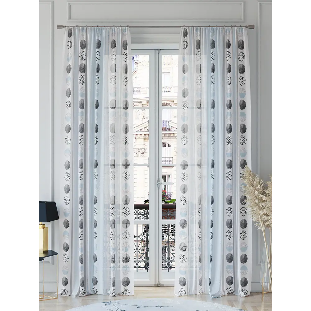 Фото 2 Тюль на шторной ленте At Home Риликронс 150x260 см цвет белый Фото 2 Тюль на шторной ленте At Home Риликронс 150x260 см цвет белый