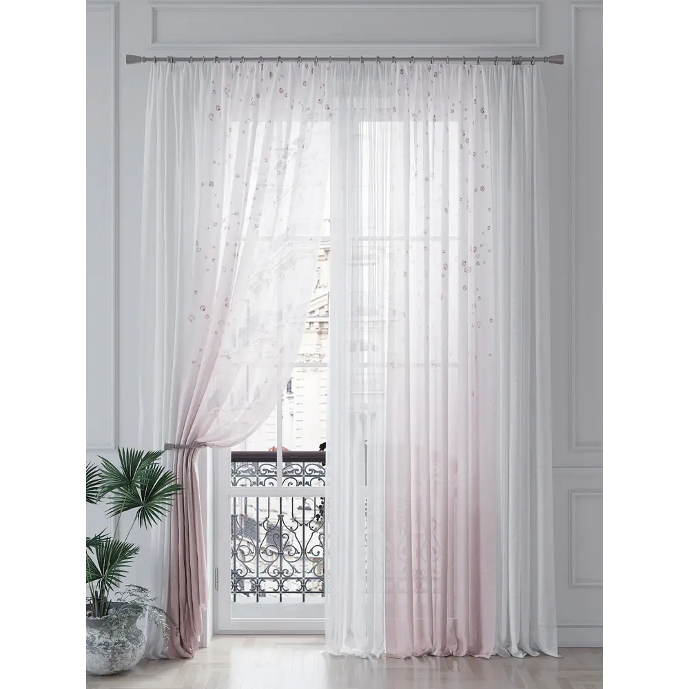 Фото 4 Тюль на шторной ленте At Home Элоркринс 150x260 см цвет белый Фото 4 Тюль на шторной ленте At Home Элоркринс 150x260 см цвет белый
