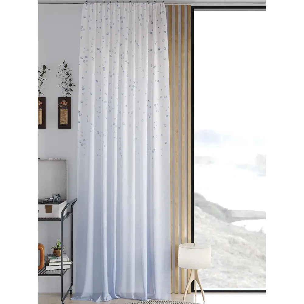 Фото Тюль на шторной ленте At Home Киревирен 150x260 см цвет белый Фото Тюль на шторной ленте At Home Киревирен 150x260 см цвет белый