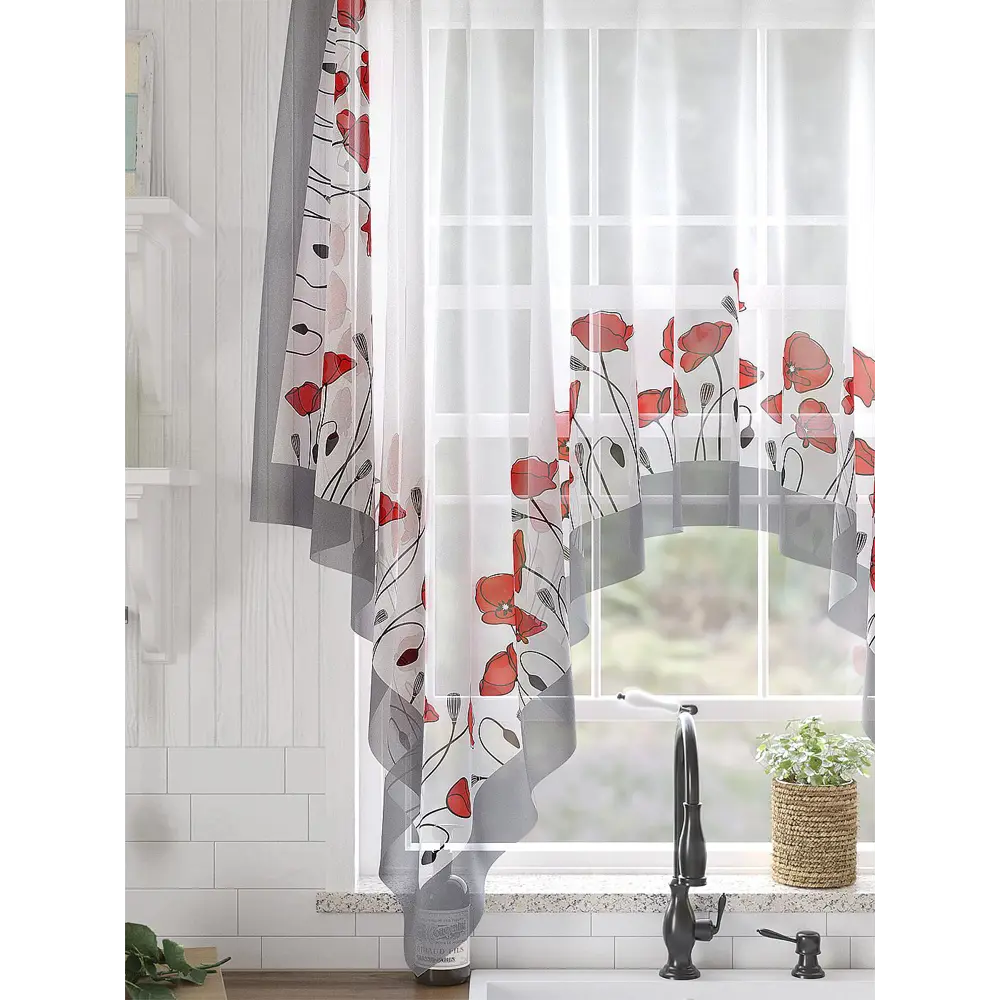 Фото 2 Тюль на шторной ленте At Home Фликсонс 200x145 см цвет белый Фото 2 Тюль на шторной ленте At Home Фликсонс 200x145 см цвет белый
