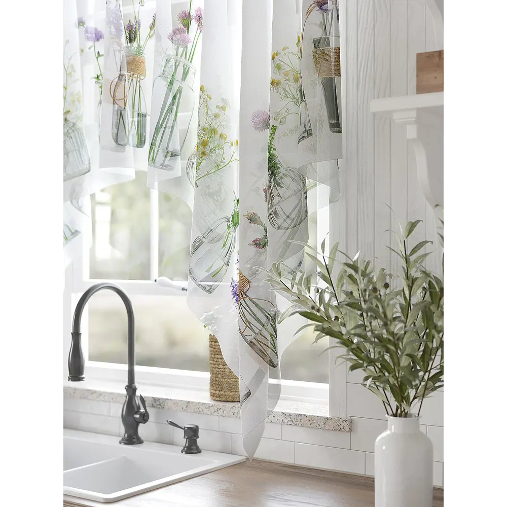 Фото 3 Тюль на шторной ленте At Home Миленвиорс 200x145 см цвет белый Фото 3 Тюль на шторной ленте At Home Миленвиорс 200x145 см цвет белый