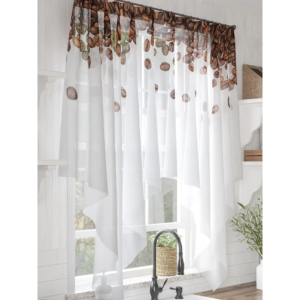 Фото 4 Тюль на шторной ленте At Home Ронвирос 200x145 см цвет белый Фото 4 Тюль на шторной ленте At Home Ронвирос 200x145 см цвет белый