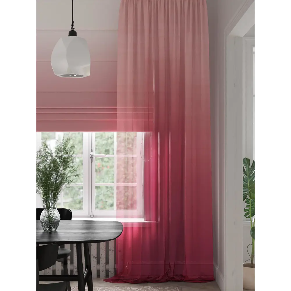 Фото 4 Тюль на шторной ленте At Home Лортеникс 150x280 см цвет розовый Фото 4 Тюль на шторной ленте At Home Лортеникс 150x280 см цвет розовый