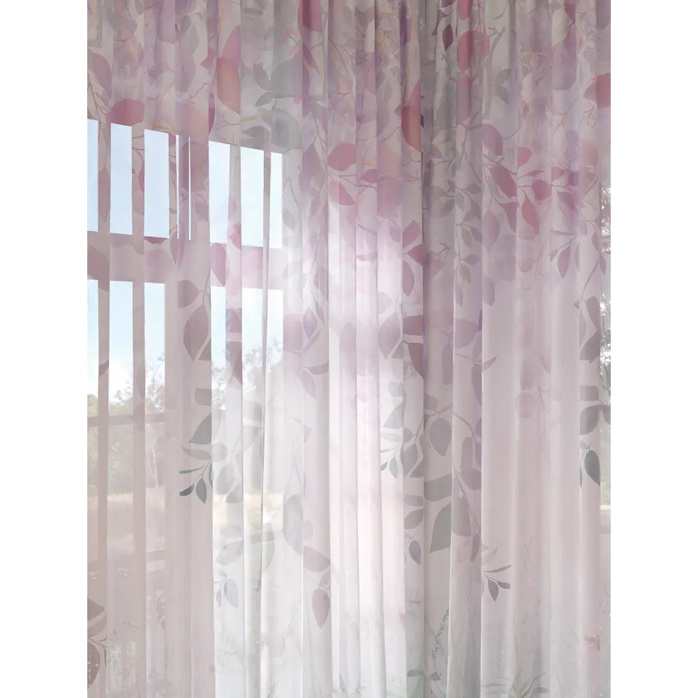 Фото 2 Тюль на шторной ленте At Home Таминрос 150x280 см цвет розовый Фото 2 Тюль на шторной ленте At Home Таминрос 150x280 см цвет розовый