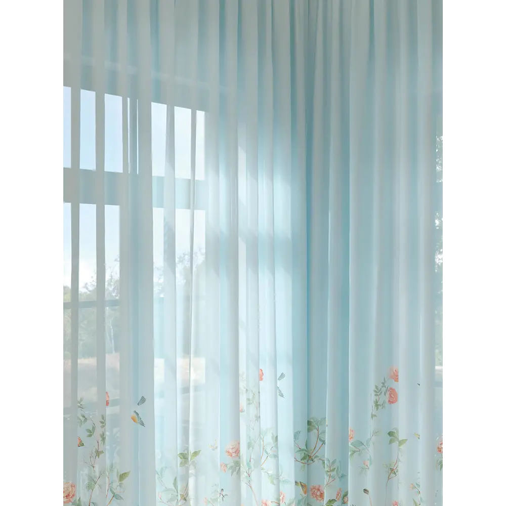 Фото 2 Тюль на шторной ленте At Home Фонмик 150x280 см цвет зеленый Фото 2 Тюль на шторной ленте At Home Фонмик 150x280 см цвет зеленый