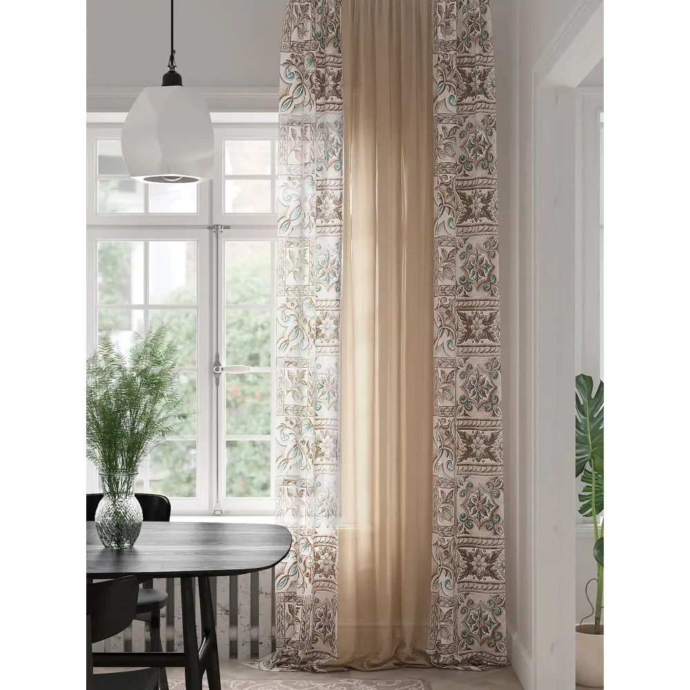 Фото Тюль на шторной ленте At Home Ванлерис 150x280 см цвет белый Фото Тюль на шторной ленте At Home Ванлерис 150x280 см цвет белый