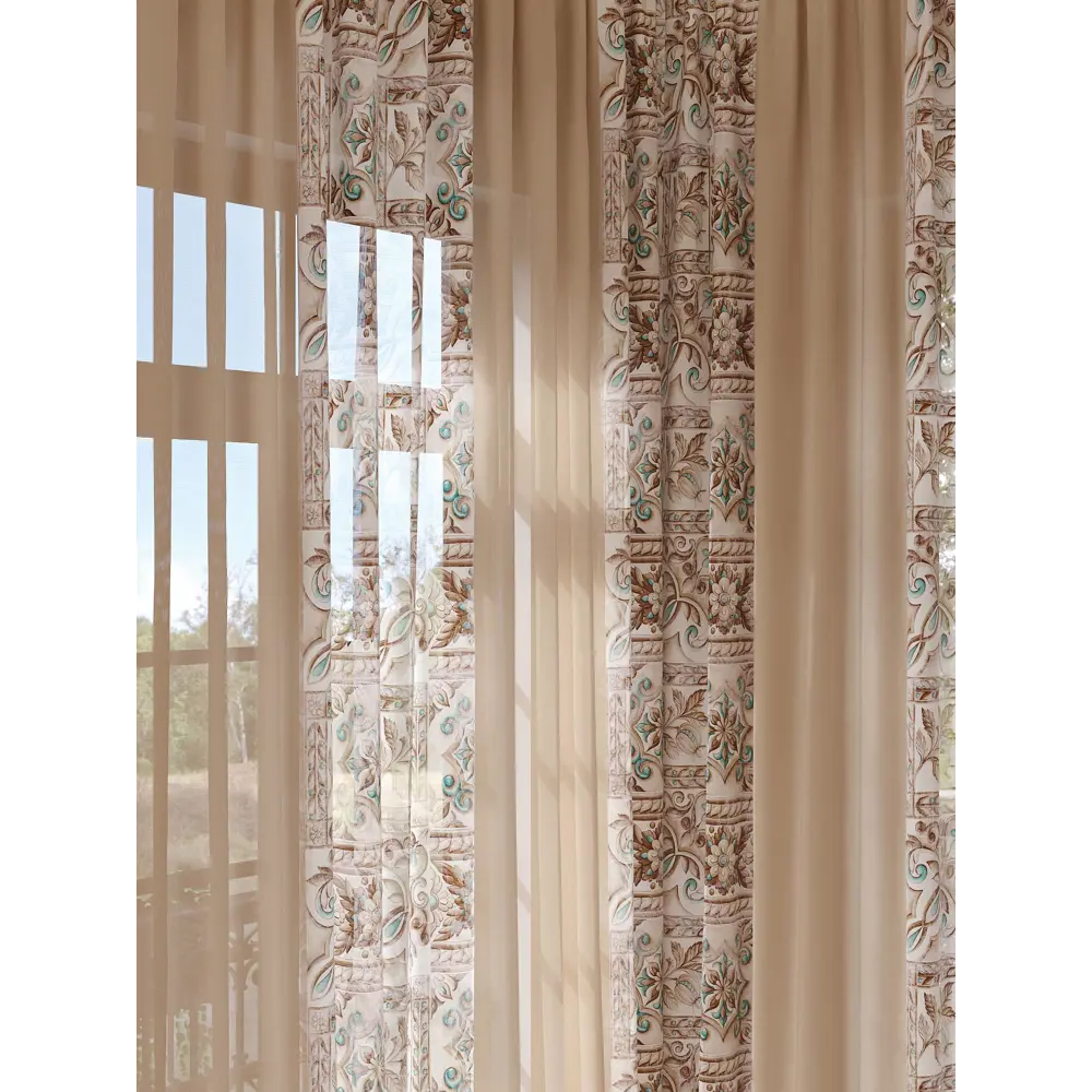 Фото 2 Тюль на шторной ленте At Home Ванлерис 150x280 см цвет белый Фото 2 Тюль на шторной ленте At Home Ванлерис 150x280 см цвет белый