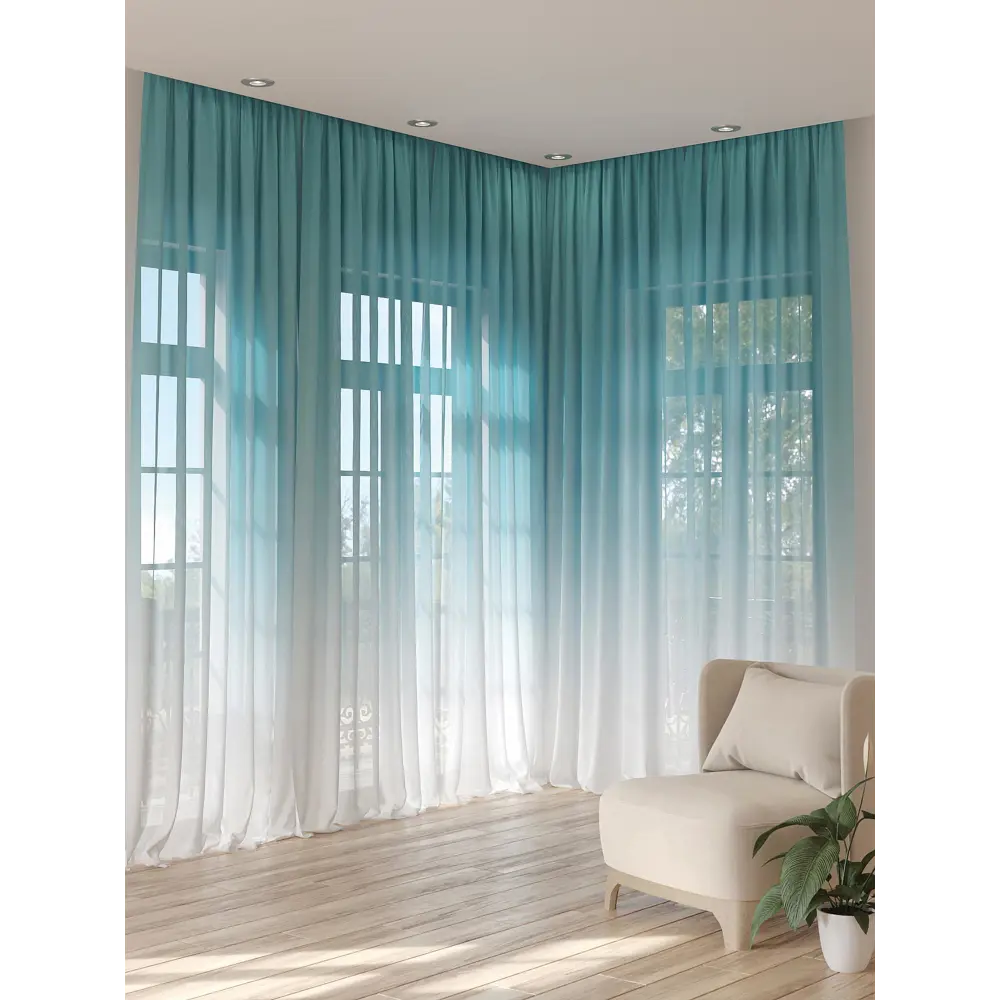Фото 3 Тюль на шторной ленте At Home Фиртенс 150x280 см цвет белый Фото 3 Тюль на шторной ленте At Home Фиртенс 150x280 см цвет белый