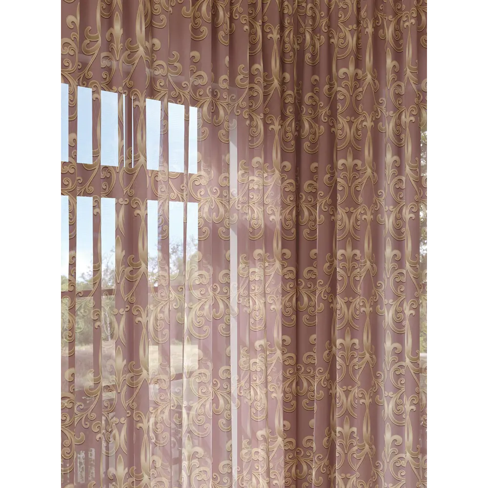 Фото 2 Тюль на шторной ленте At Home Фернетрис 150x280 см цвет фиолетовый, сиреневый Фото 2 Тюль на шторной ленте At Home Фернетрис 150x280 см цвет фиолетовый, сиреневый