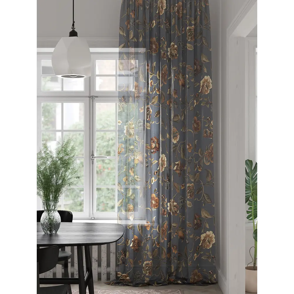 Фото Тюль на шторной ленте At Home Фонмирсен 150x280 см цвет коричневый Фото Тюль на шторной ленте At Home Фонмирсен 150x280 см цвет коричневый