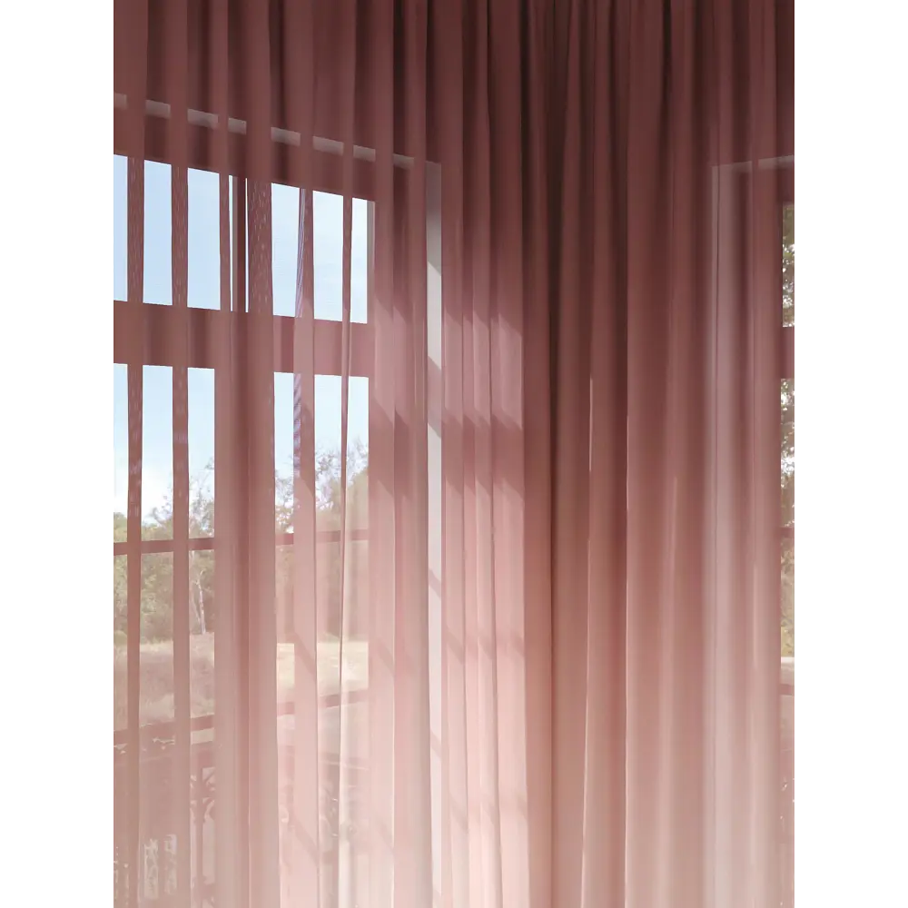 Фото 2 Тюль на шторной ленте At Home Шемтинс 150x280 см цвет розовый Фото 2 Тюль на шторной ленте At Home Шемтинс 150x280 см цвет розовый