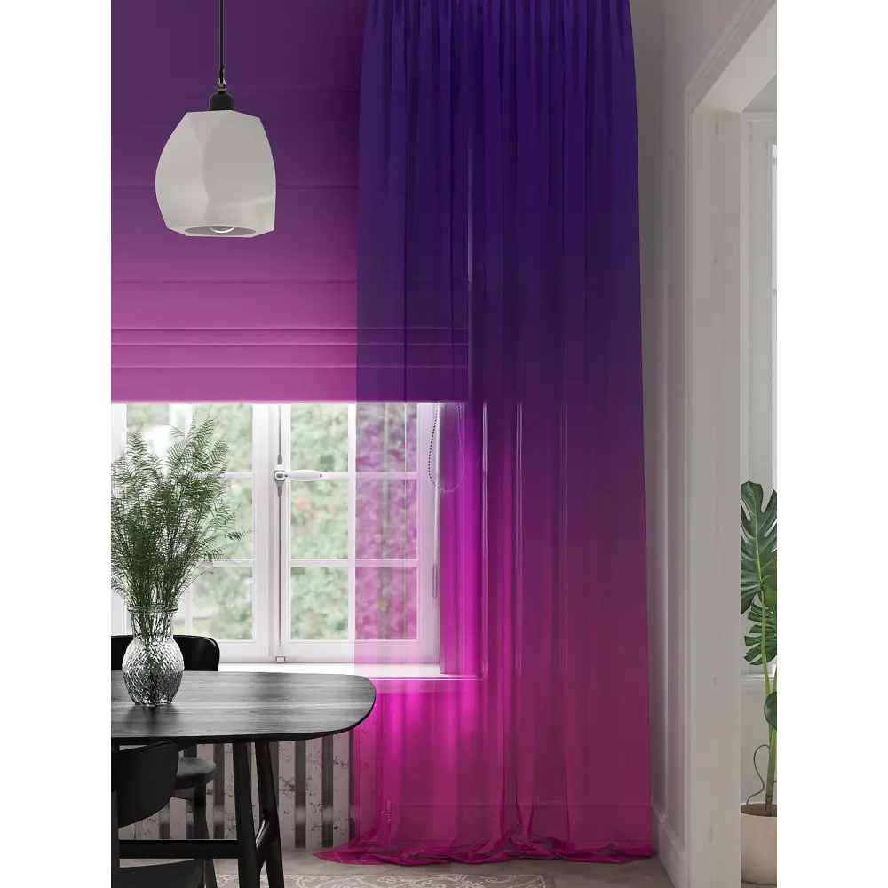 Фото 4 Тюль на шторной ленте At Home Фернитерс 150x280 см цвет розовый Фото 4 Тюль на шторной ленте At Home Фернитерс 150x280 см цвет розовый