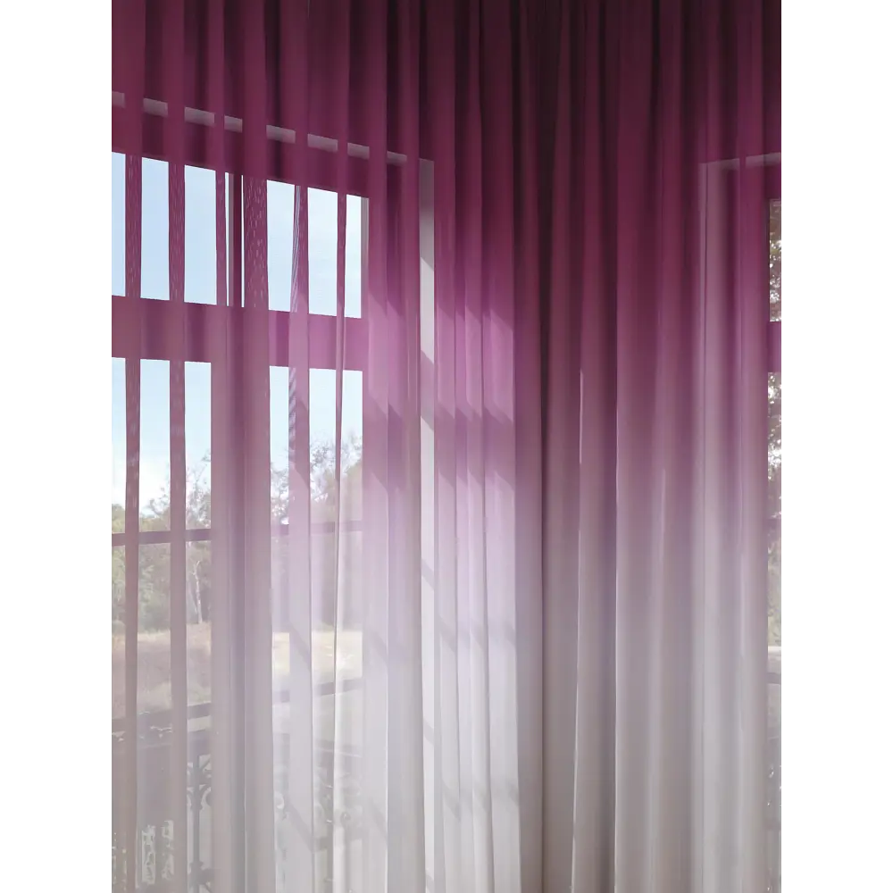 Фото 2 Тюль на шторной ленте At Home Фостронс 150x280 см цвет фиолетовый, сиреневый Фото 2 Тюль на шторной ленте At Home Фостронс 150x280 см цвет фиолетовый, сиреневый