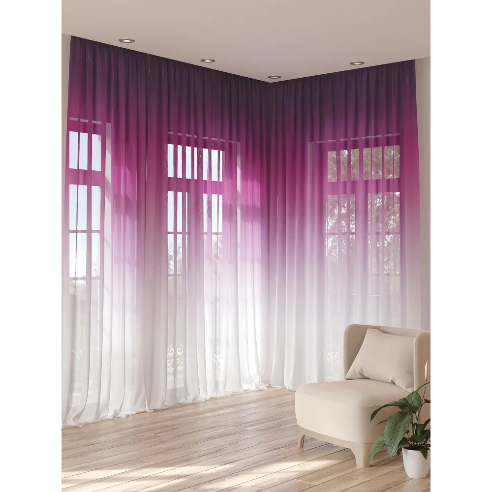 Фото 3 Тюль на шторной ленте At Home Фиртонси 150x280 см цвет белый Фото 3 Тюль на шторной ленте At Home Фиртонси 150x280 см цвет белый