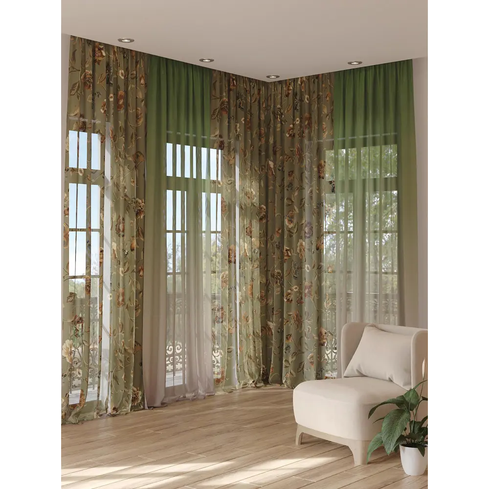 Фото 3 Тюль на шторной ленте At Home Канефрис 150x280 см цвет коричневый Фото 3 Тюль на шторной ленте At Home Канефрис 150x280 см цвет коричневый