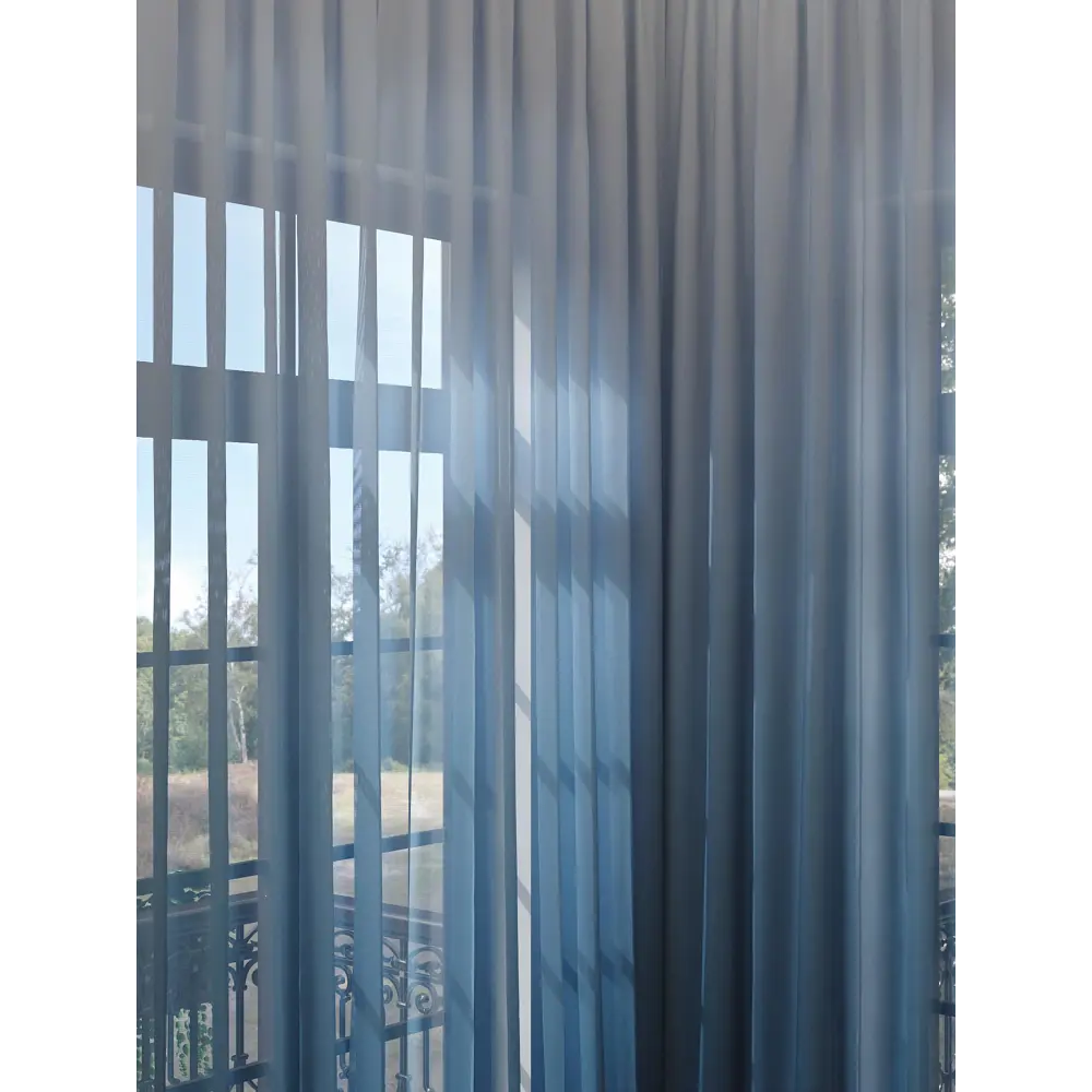 Фото 2 Тюль на шторной ленте At Home Генрилерс 150x280 см цвет синий, голубой Фото 2 Тюль на шторной ленте At Home Генрилерс 150x280 см цвет синий, голубой
