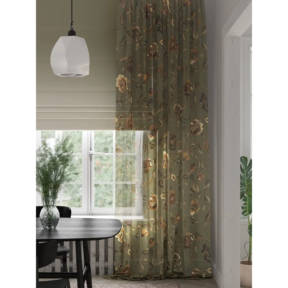 Фото 4 Тюль на шторной ленте At Home Канефрис 150x280 см цвет коричневый Фото 4 Тюль на шторной ленте At Home Канефрис 150x280 см цвет коричневый