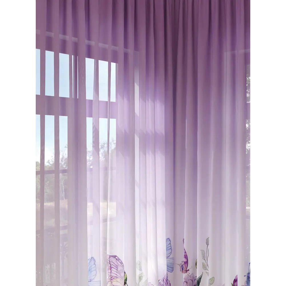 Фото 2 Тюль на шторной ленте At Home Шинтрес 150x280 см цвет белый Фото 2 Тюль на шторной ленте At Home Шинтрес 150x280 см цвет белый