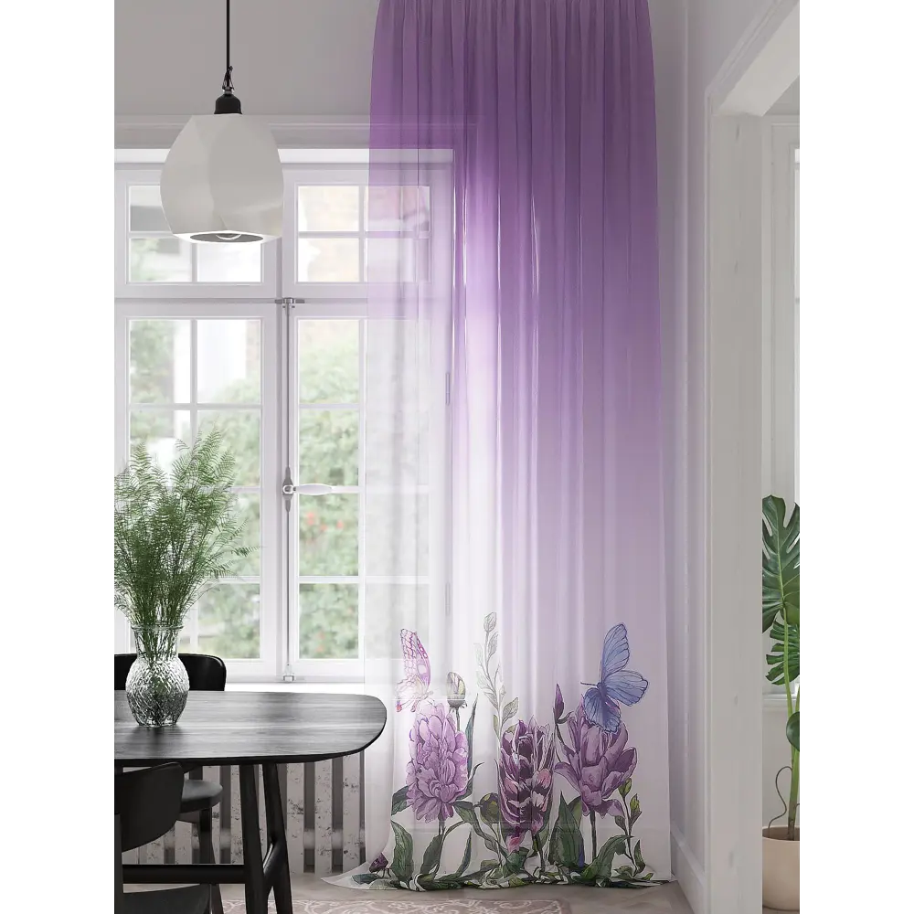 Фото Тюль на шторной ленте At Home Шинтрес 150x280 см цвет белый Фото Тюль на шторной ленте At Home Шинтрес 150x280 см цвет белый