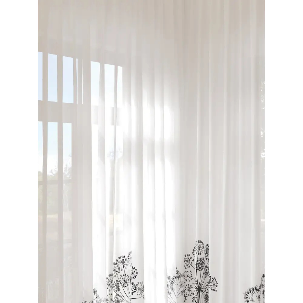Фото 2 Тюль на шторной ленте At Home Панквир 150x280 см цвет белый Фото 2 Тюль на шторной ленте At Home Панквир 150x280 см цвет белый