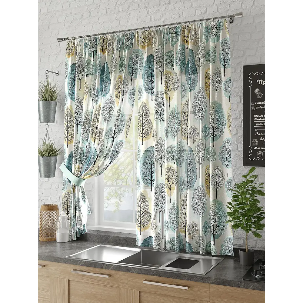 Фото Тюль для кухни на шторной ленте At Home Аарони 150x180 см цвет белый Фото Тюль для кухни на шторной ленте At Home Аарони 150x180 см цвет белый
