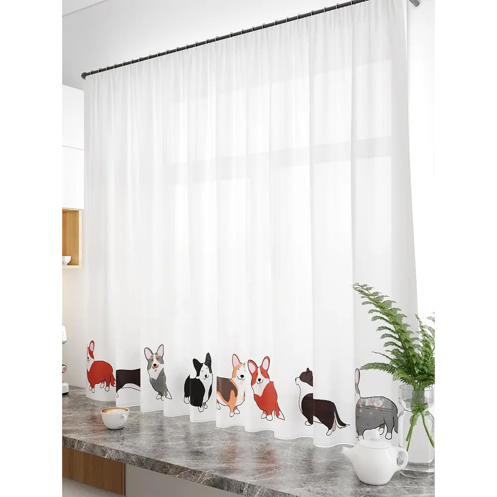 Фото Тюль для кухни на шторной ленте At Home Руджеро 300x150 см цвет белый Фото Тюль для кухни на шторной ленте At Home Руджеро 300x150 см цвет белый