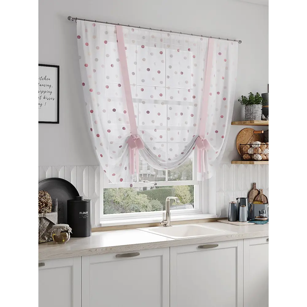 Фото Тюль на шторной ленте At Home Некорил 150x150 см цвет белый Фото Тюль на шторной ленте At Home Некорил 150x150 см цвет белый