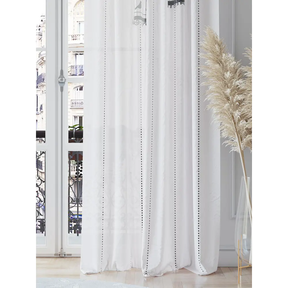 Фото 4 Тюль на шторной ленте At Home Рикренирс 150x260 см цвет белый Фото 4 Тюль на шторной ленте At Home Рикренирс 150x260 см цвет белый