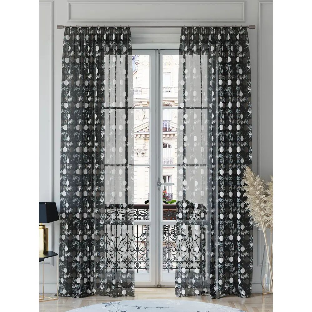 Фото 2 Тюль на шторной ленте At Home Ликенрис 150x260 см цвет белый Фото 2 Тюль на шторной ленте At Home Ликенрис 150x260 см цвет белый