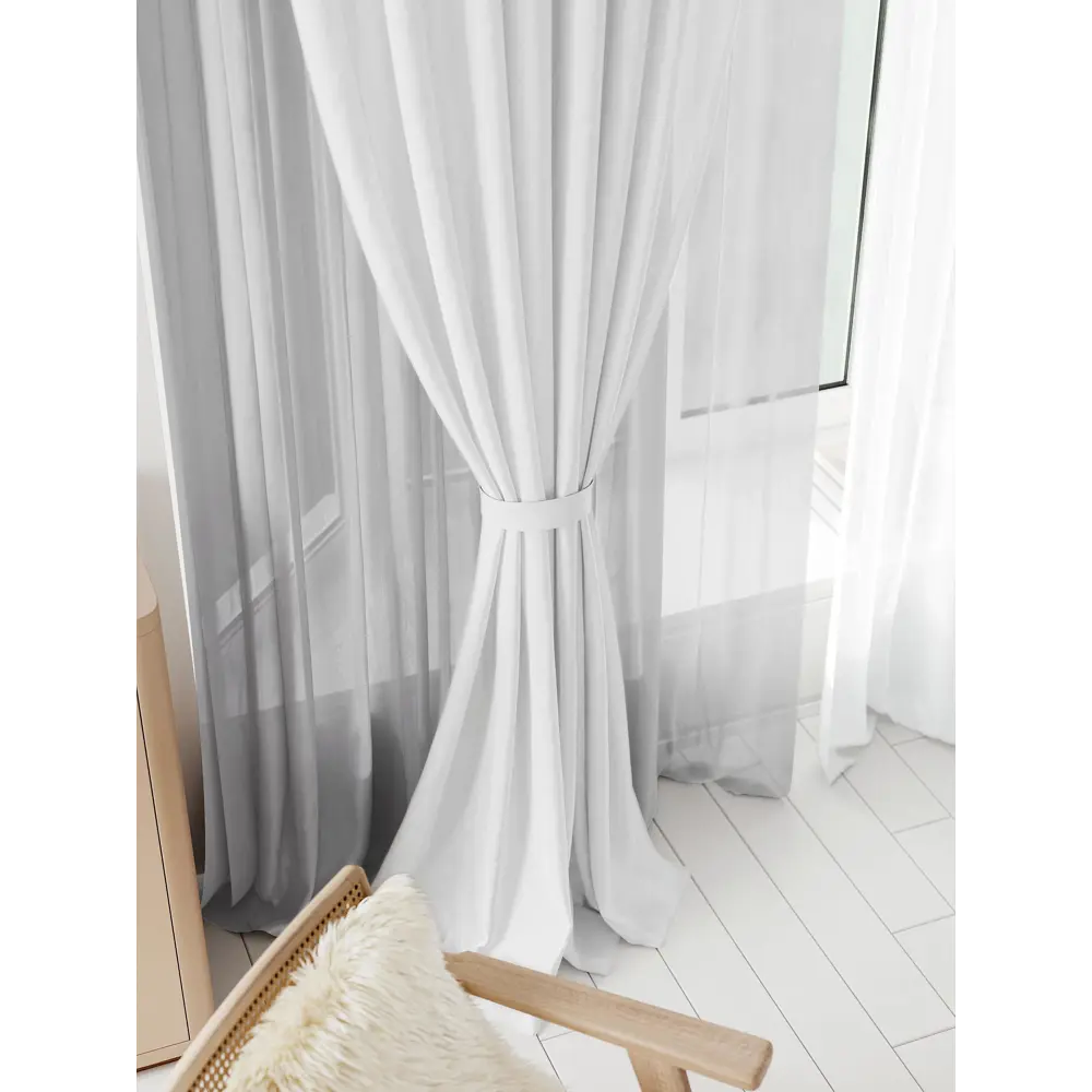 Фото 4 Тюль на шторной ленте At Home Аруфина-09 300x310 см цвет белый, серый, светло-серый Фото 4 Тюль на шторной ленте At Home Аруфина-09 300x310 см цвет белый, серый, светло-серый