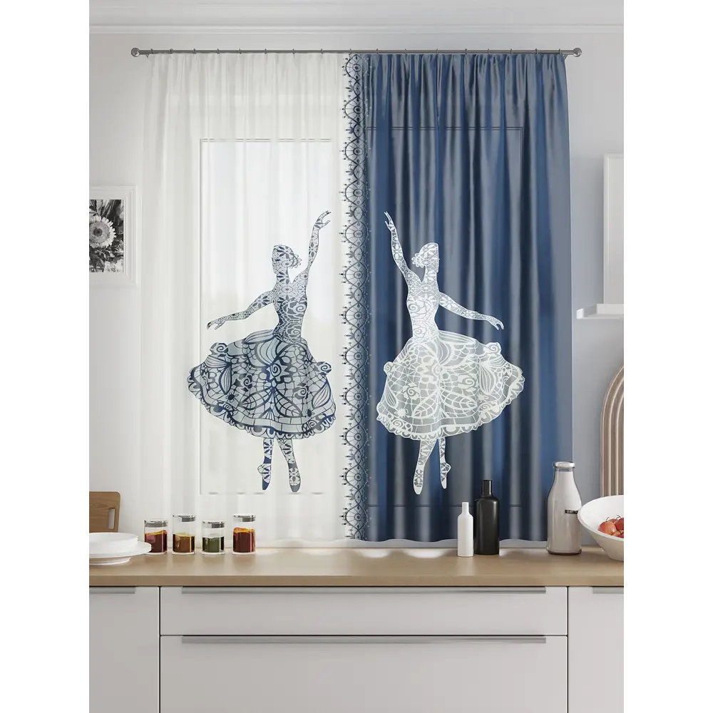 Фото Тюль для кухни на шторной ленте At Home Меникас 150x180 см цвет белый Фото Тюль для кухни на шторной ленте At Home Меникас 150x180 см цвет белый