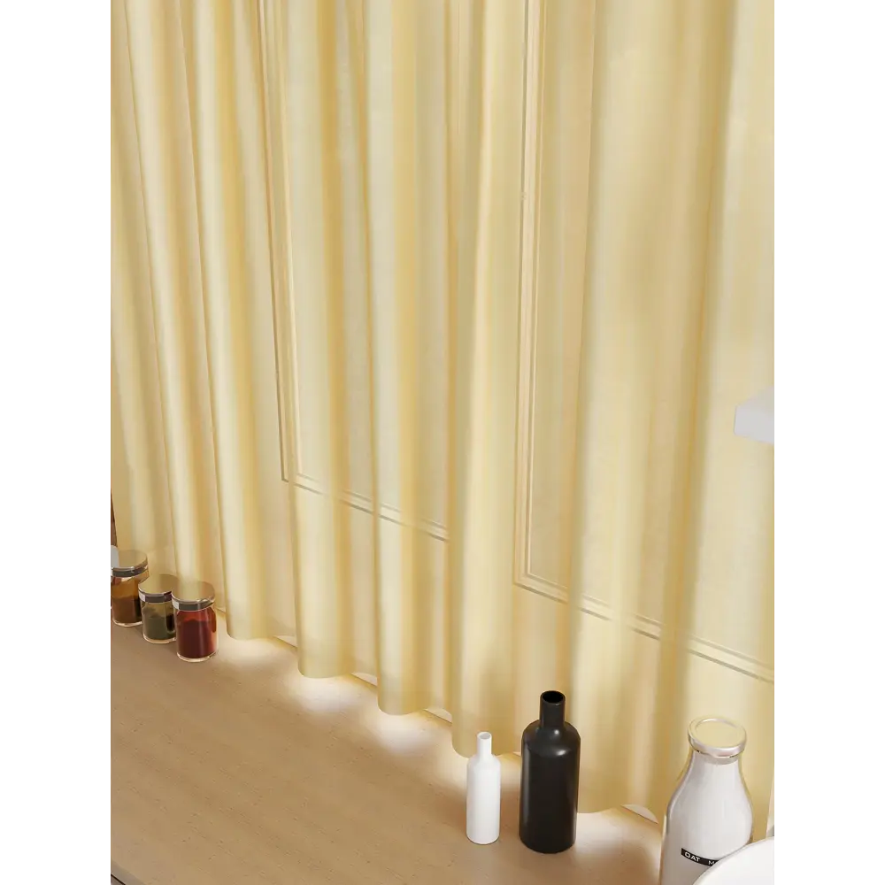 Фото 3 Тюль для кухни на шторной ленте At Home Нимарнис 150x180 см цвет желтый, золотой Фото 3 Тюль для кухни на шторной ленте At Home Нимарнис 150x180 см цвет желтый, золотой