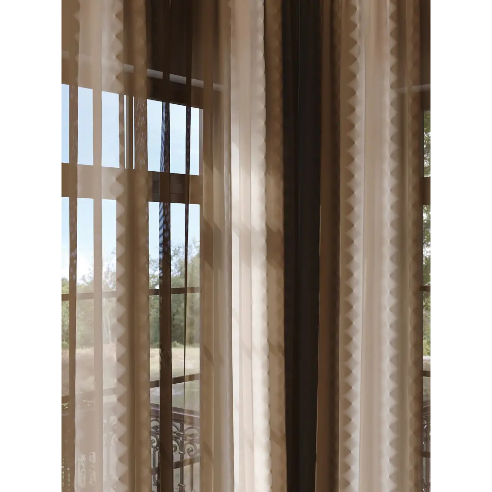 Фото 2 Тюль на шторной ленте At Home Шанмикрас 150x280 см цвет белый Фото 2 Тюль на шторной ленте At Home Шанмикрас 150x280 см цвет белый