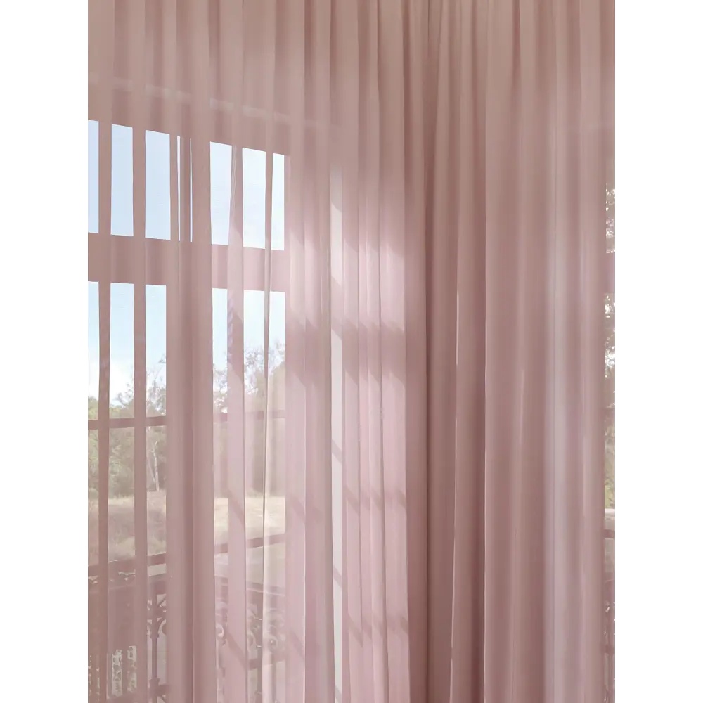 Фото 2 Тюль на шторной ленте At Home Лиртарис 150x280 см цвет розовый Фото 2 Тюль на шторной ленте At Home Лиртарис 150x280 см цвет розовый