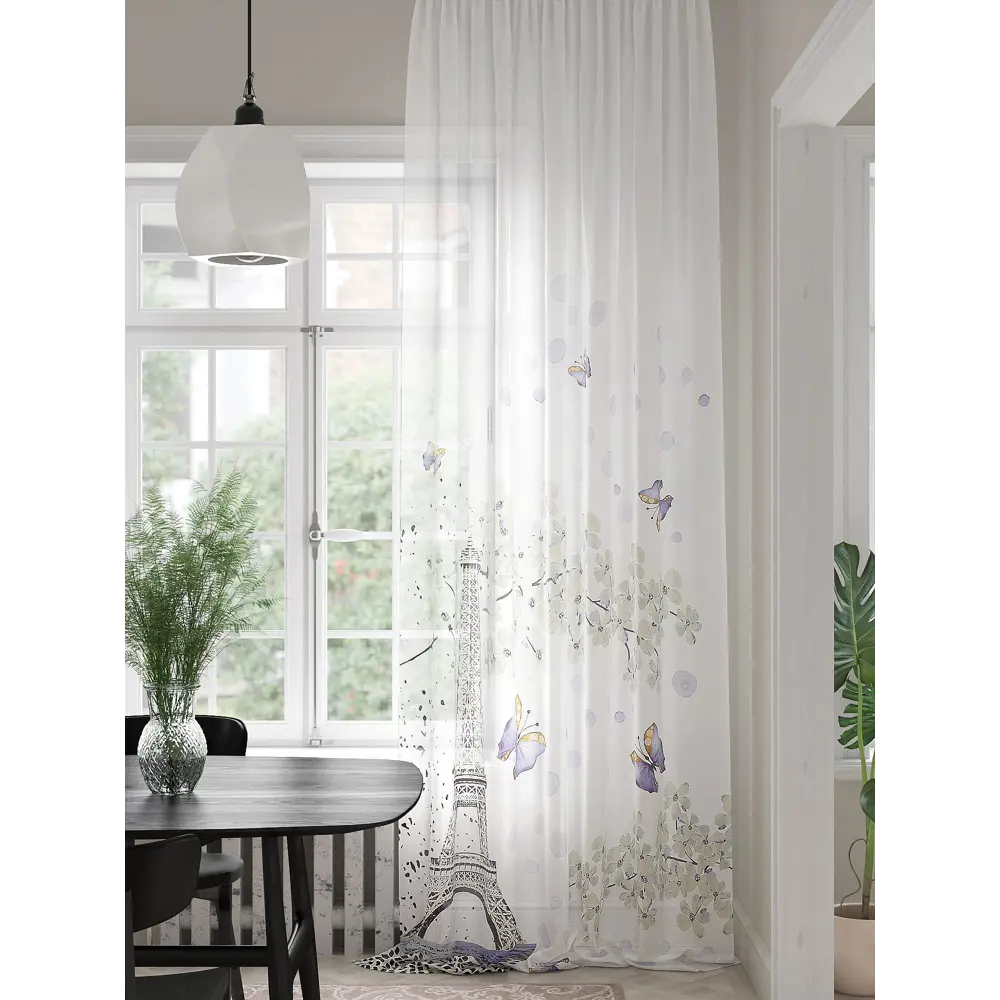 Фото Тюль на шторной ленте At Home Саминкорс 150x280 см цвет белый Фото Тюль на шторной ленте At Home Саминкорс 150x280 см цвет белый