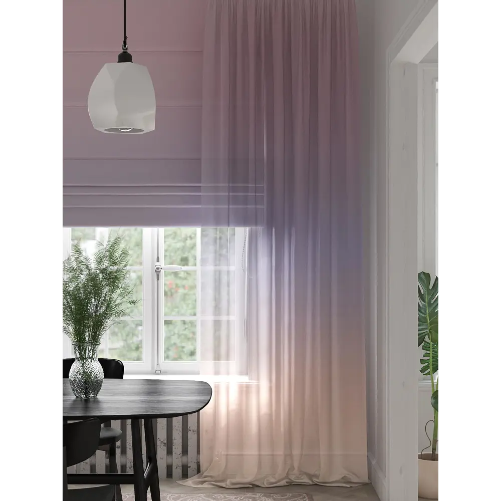 Фото 4 Тюль на шторной ленте At Home Кенмер 150x280 см цвет розовый Фото 4 Тюль на шторной ленте At Home Кенмер 150x280 см цвет розовый