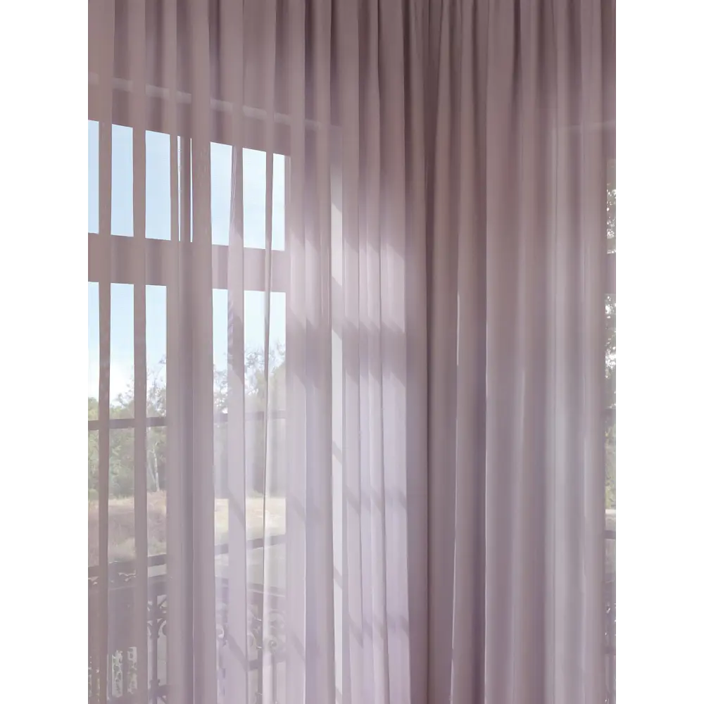 Фото 2 Тюль на шторной ленте At Home Элтонрис 150x280 см цвет фиолетовый, сиреневый Фото 2 Тюль на шторной ленте At Home Элтонрис 150x280 см цвет фиолетовый, сиреневый