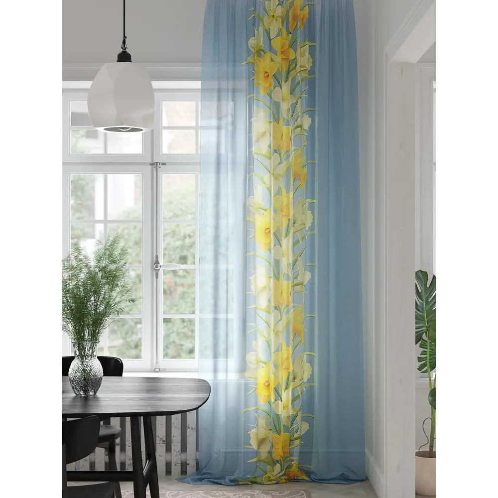 Фото Тюль на шторной ленте At Home Лирсион 150x280 см цвет зеленый Фото Тюль на шторной ленте At Home Лирсион 150x280 см цвет зеленый