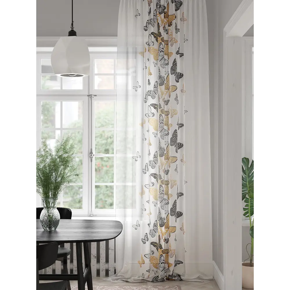Фото Тюль на шторной ленте At Home Кенеквирс 150x280 см цвет белый Фото Тюль на шторной ленте At Home Кенеквирс 150x280 см цвет белый