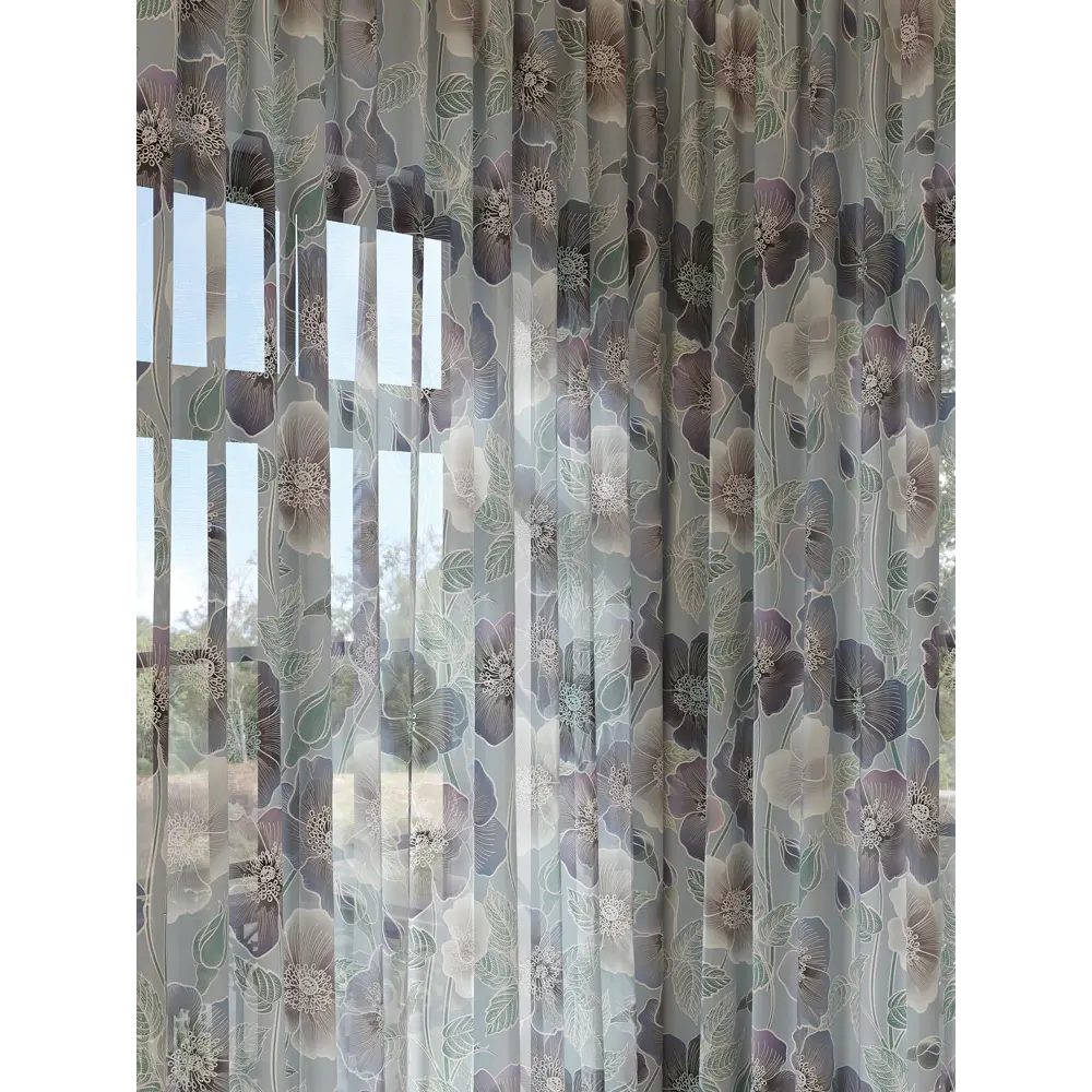 Фото 2 Тюль на шторной ленте At Home Фервонрис 150x280 см цвет голубой Фото 2 Тюль на шторной ленте At Home Фервонрис 150x280 см цвет голубой